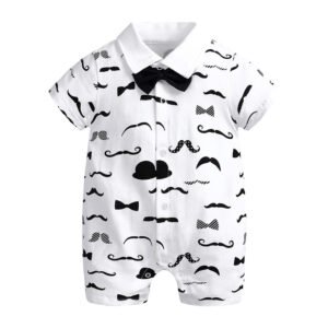 Alternative view of Baby Gentleman Romper – Cotton Short Sleeve Jumpsuit
