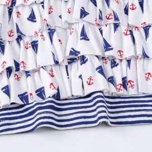 Alternative view of Baby Girl Cake Layer Dress – Striped Sleeveless Summer Dress