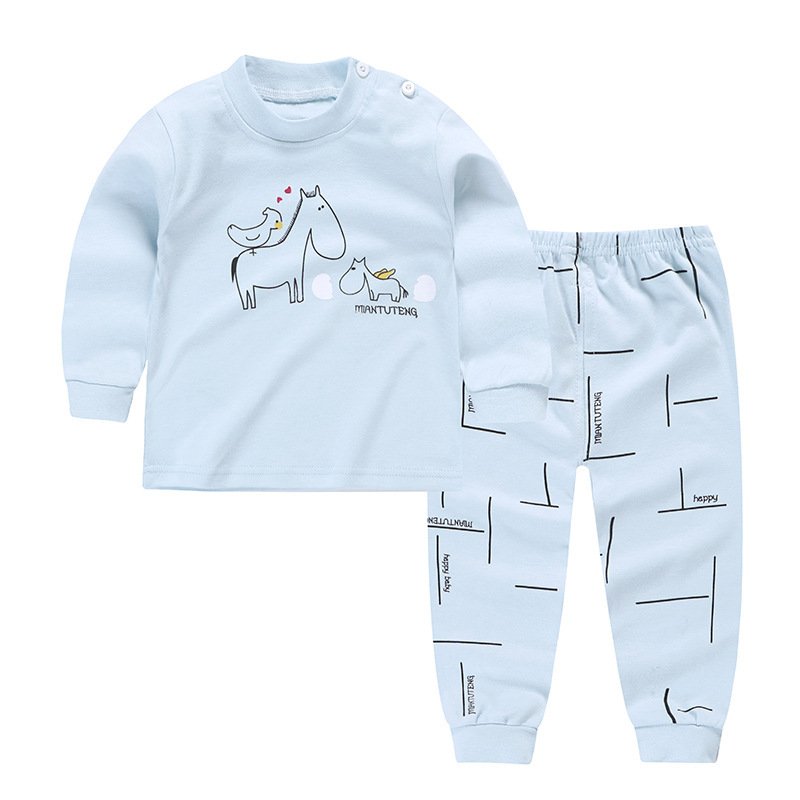 Cotton Baby Pajamas – Long Sleeve, Long Trousers for Autumn & Winter - Image 4