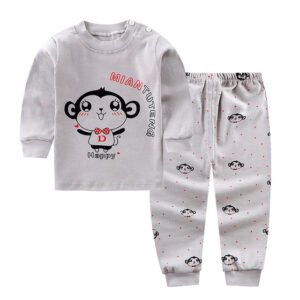 Cotton Baby Pajamas – Long Sleeve, Long Trousers for Autumn & Winter