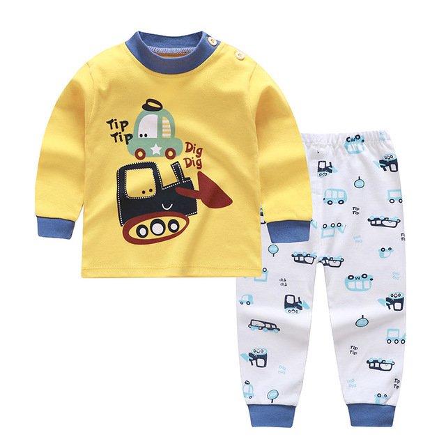 Cotton Baby Pajamas – Long Sleeve, Long Trousers for Autumn & Winter - Image 7
