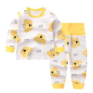 Baby Cotton Underwear Set – Autumn Top and Pants, 100% Cotton, Moisture Wicking